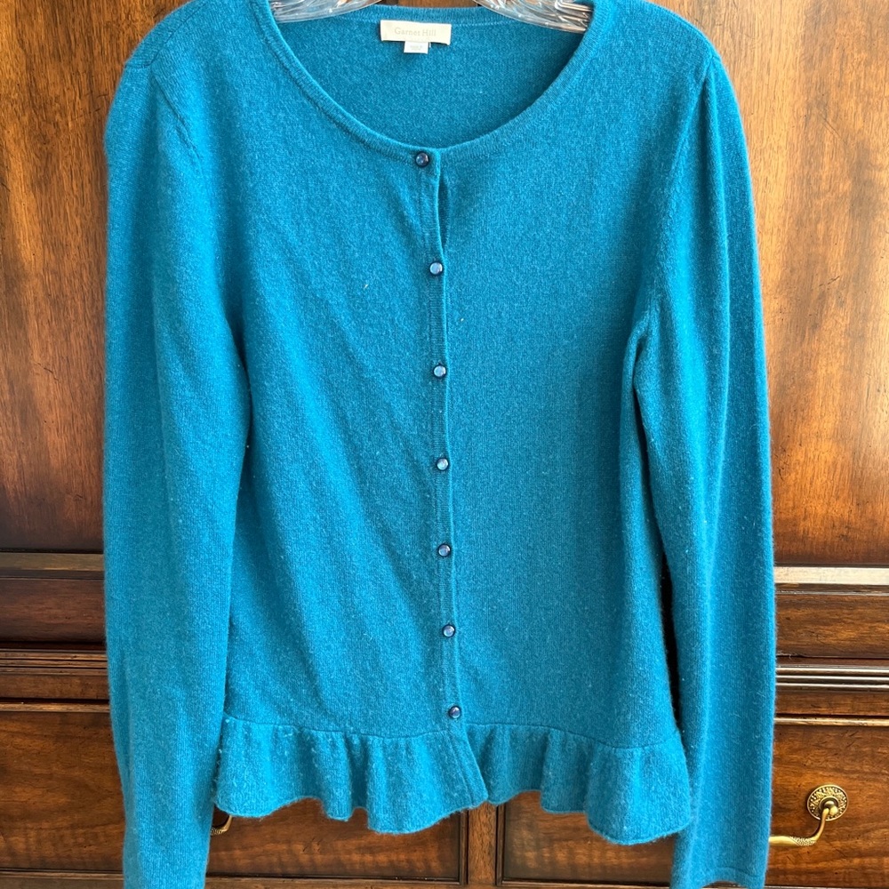 Garnet Hill, cashmere cardigan, L